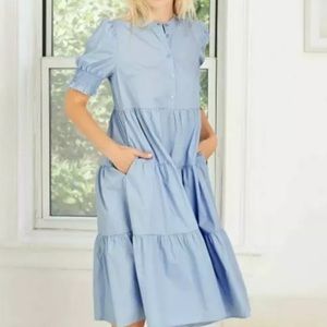 Who What Wear Midi Dress with Tiers, Size S, NWT